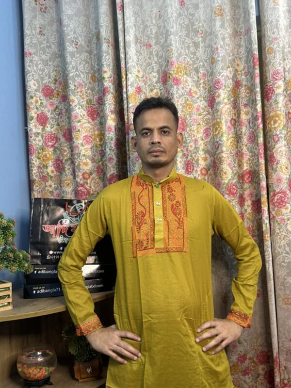 হাতের কাজ করা পাঞ্জাবী -সম্পূর্ণ ইউনিক ডিজাইন।