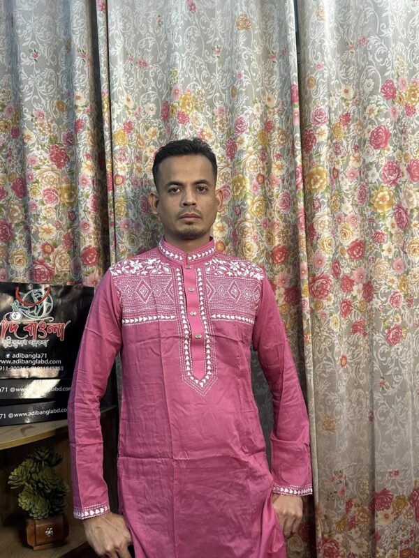 হাতের কাজ করা পাঞ্জাবী -সম্পূর্ণ ইউনিক ডিজাইন।