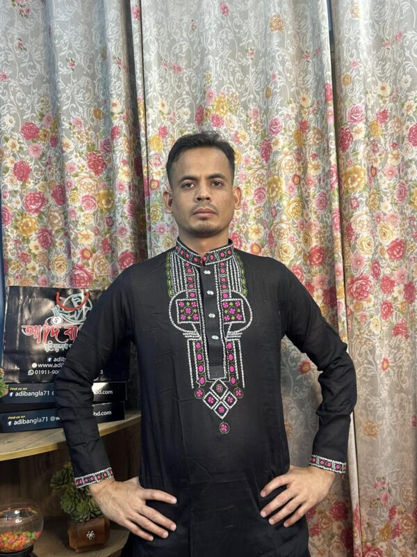 সম্পূর্ণ ইউনিক ডিজাইন হাতের কাজের পাঞ্জাবি।