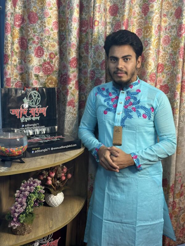 হাতের কাজের পাঞ্জাবী সম্পূর্ণ ইউনিক ডিজাইন।