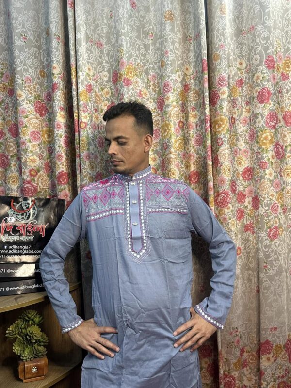 হাতের কাজ করা পাঞ্জাবী -সম্পূর্ণ ইউনিক ডিজাইন।