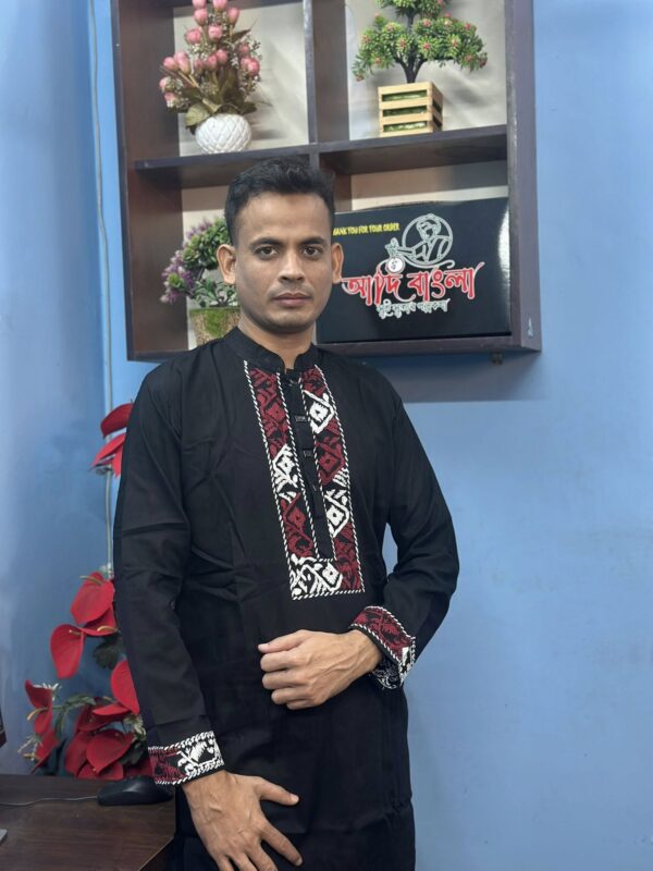হাতের কাজ করা পাঞ্জাবী -সম্পূর্ণ ইউনিক ডিজাইন।